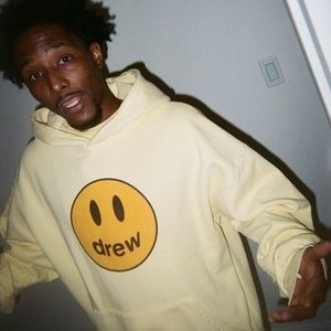 Authentic Drew House deconstructed mascot hoodie - light yellow